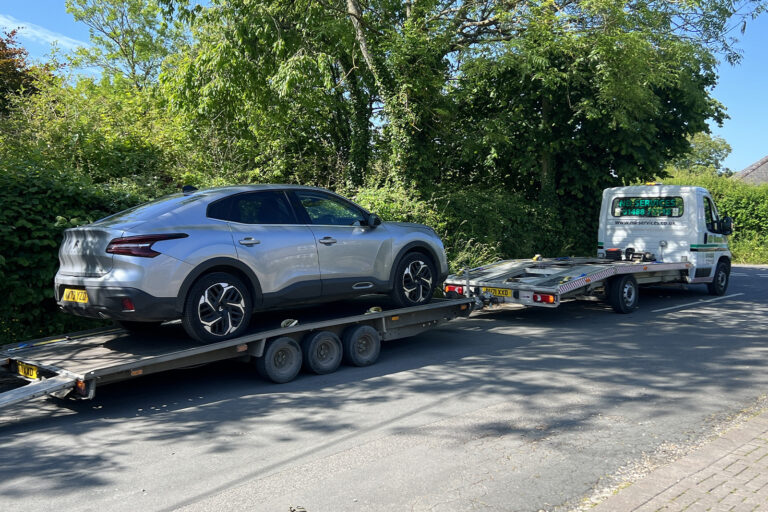 citroen c4x on trailer