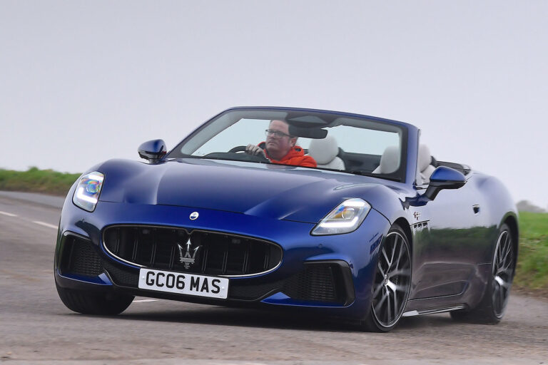 maserati grancabrio review 2024 01 front cornering