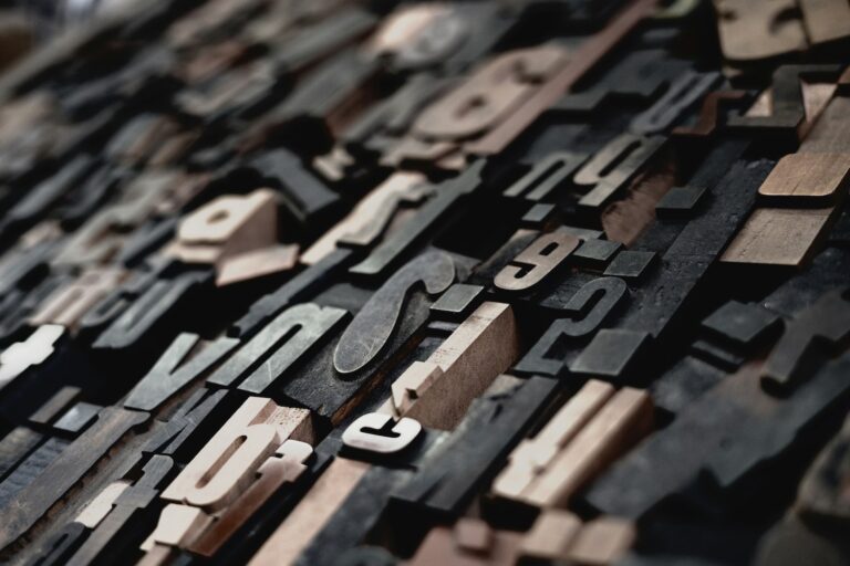 typeset letter stamps