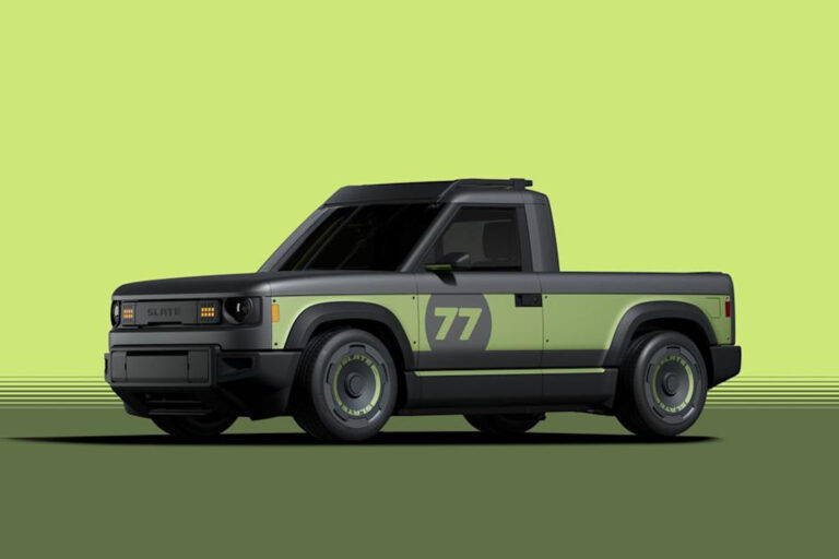 slate truck with race livery